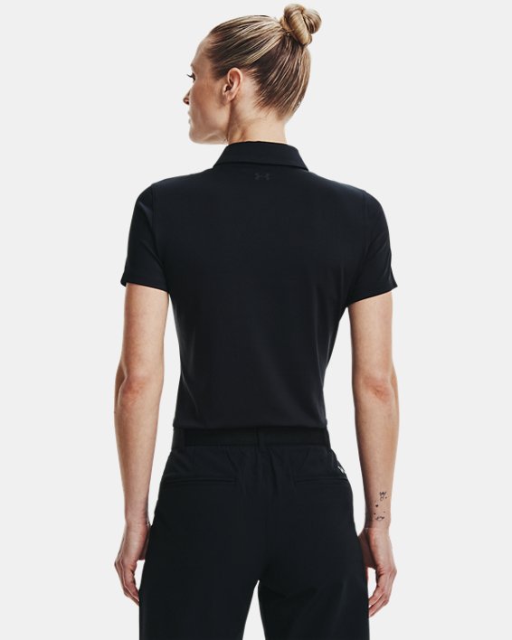 Women's UA Zinger Short Sleeve Polo, Black, pdpMainDesktop image number 1